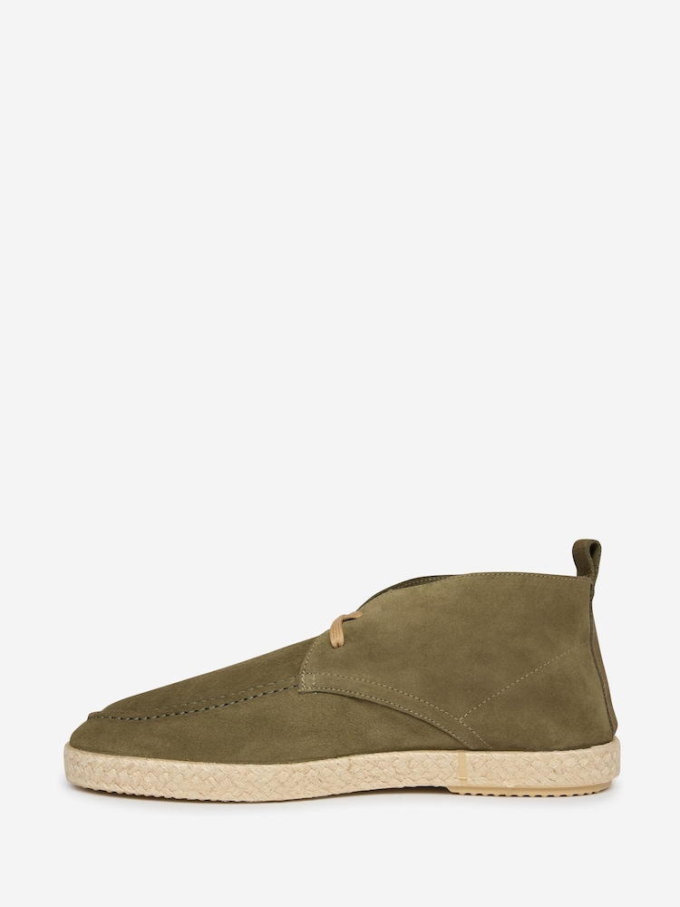 Oliver Sweeney Green Calf Suede Chukka Espadrilles Shoes - Image 2 of 5