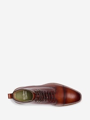 Oliver Sweeney Brown Antiqued Calf Leather Derby Boots - Image 3 of 5