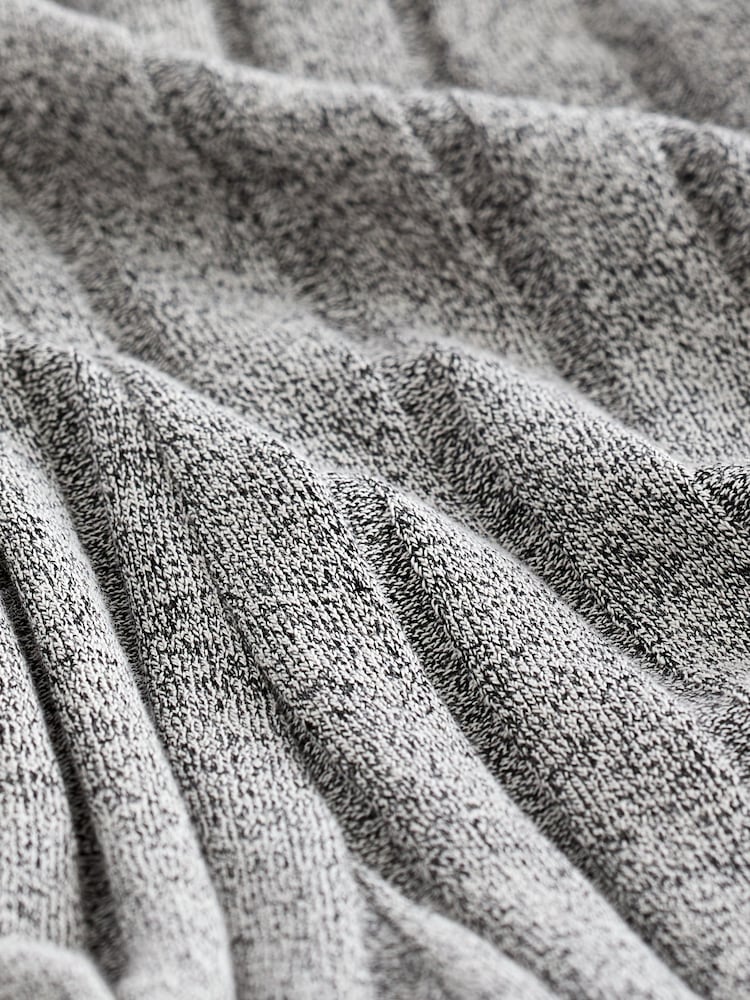 Gris clair - Col Manches longues Mini robe côtelée - Image 7 of 7