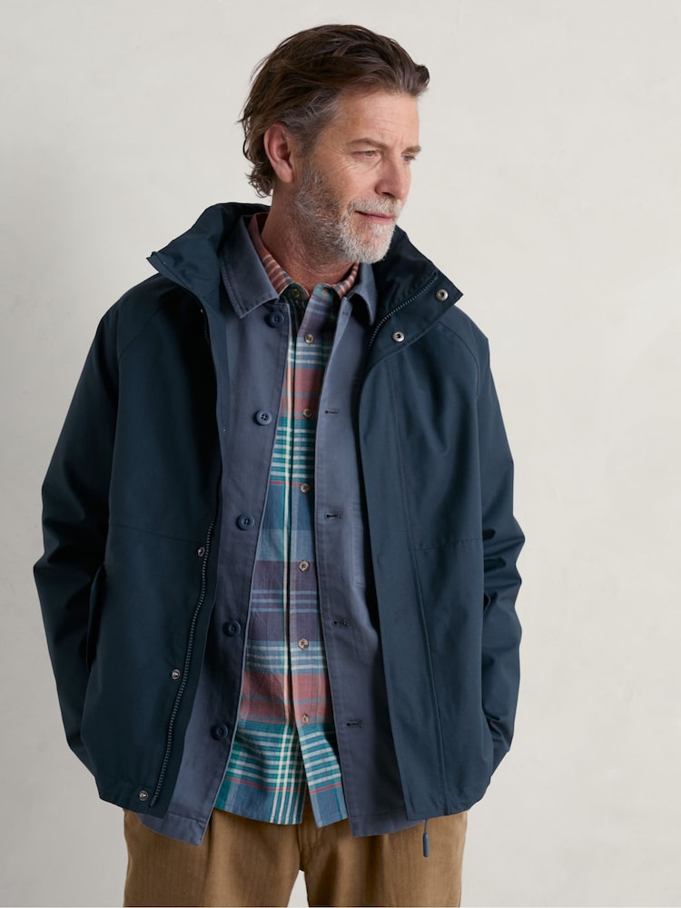 Seasalt Cornwall Blue Mens Sea Edge Coat - Image 3 of 5