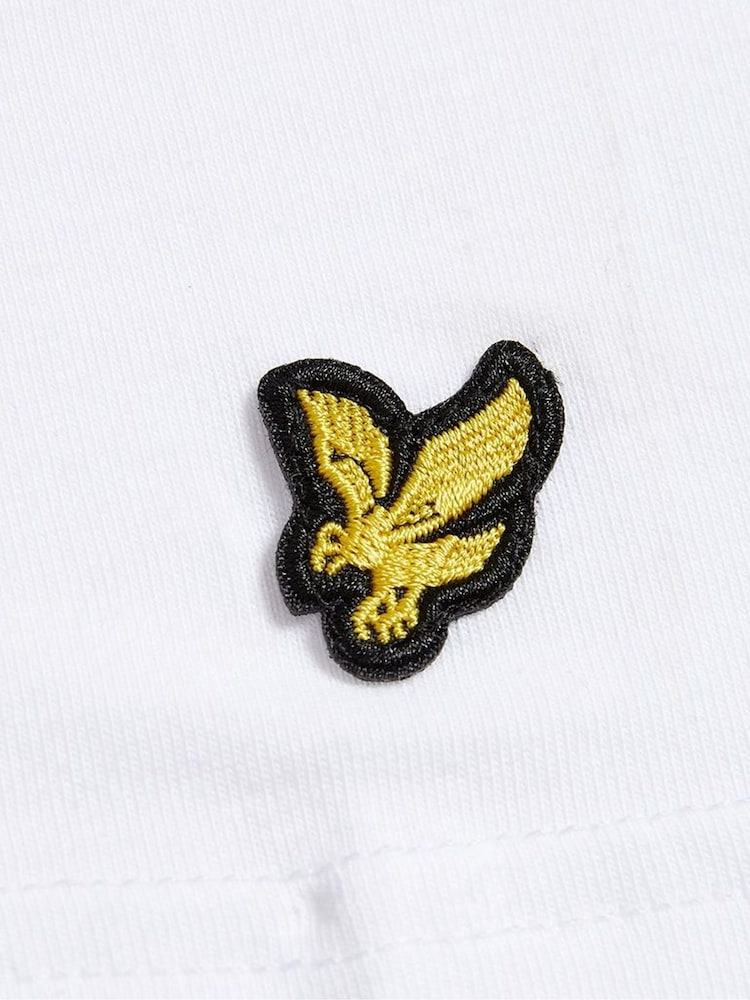 Lyle & Scott White Basic T-Shirts 3 Pack - Image 5 of 5