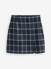 Marineblau, kariert, Print - Mini Jersey Skirt - Bild 4 von 5
