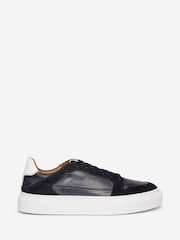 Oliver Sweeney Blue Hand Finished Calf Leather Cupsole Trainers - Image 1 of 5