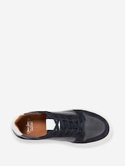 Oliver Sweeney Blue Hand Finished Calf Leather Cupsole Trainers - Image 4 of 5