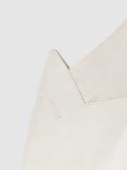 Reiss Off White Heat Linen Blend Single Breasted Slim Fit Blazer - Image 7 of 7