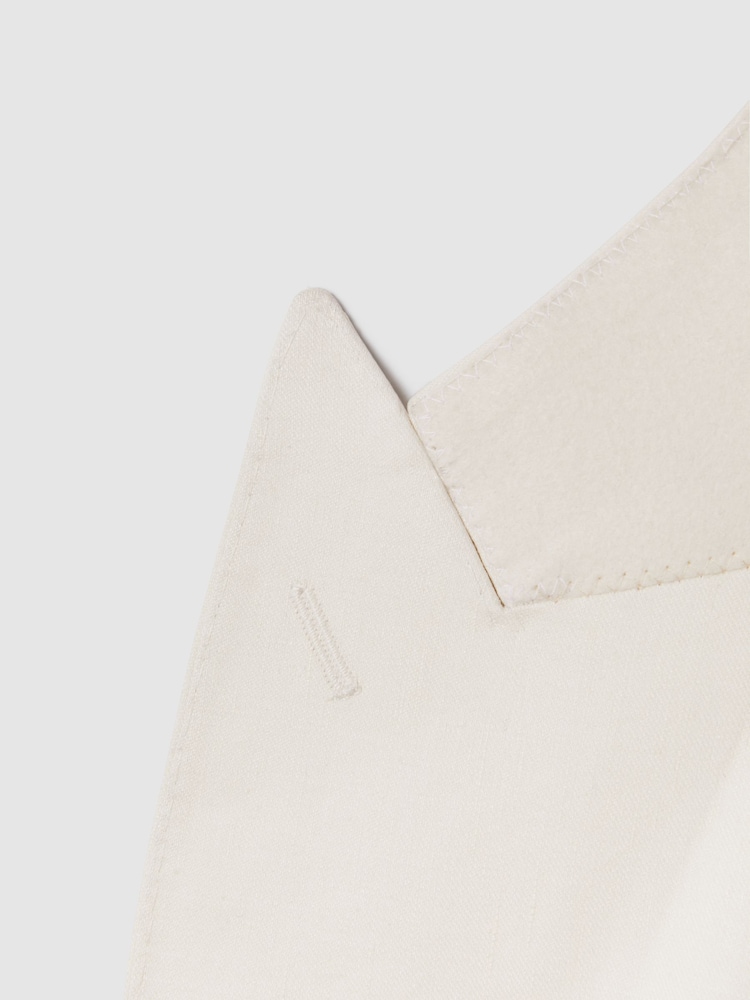 Reiss Heat Linen Blend Single Breasted Slim Fit Blazer - Bild 7 von 7 Reiss Heat Linen Blend Single Breasted Slim Fit Blazer - Bild 7 von 7
