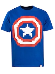 Character Sky Blue Captain America Short 100% Cotton Pyjamas - Image 2 of 5