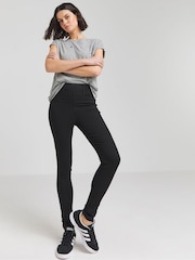 Simply Be Black Skinny Pull-On Jeggings - Image 2 of 4