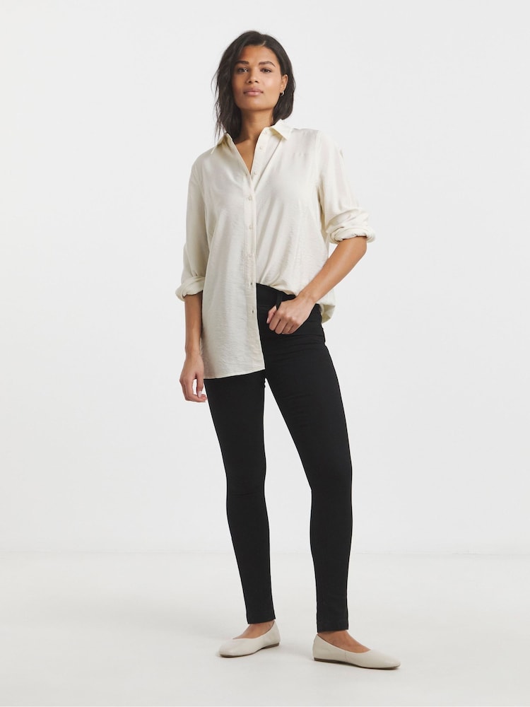 Simply Be Black Skinny Pull-On Jeggings - Image 4 of 4