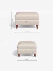 MADE.COM Pax Boucle Off White Orson Footstool - Image 3 of 3