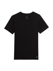 Lyle & Scott Black Basic T-Shirts 3 Pack - Image 2 of 3