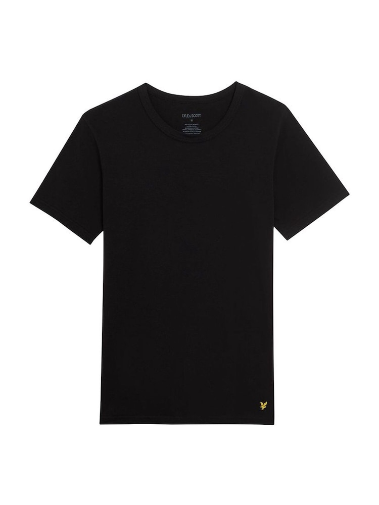 Lyle & Scott Black Basic T-Shirts 3 Pack - Image 2 of 3