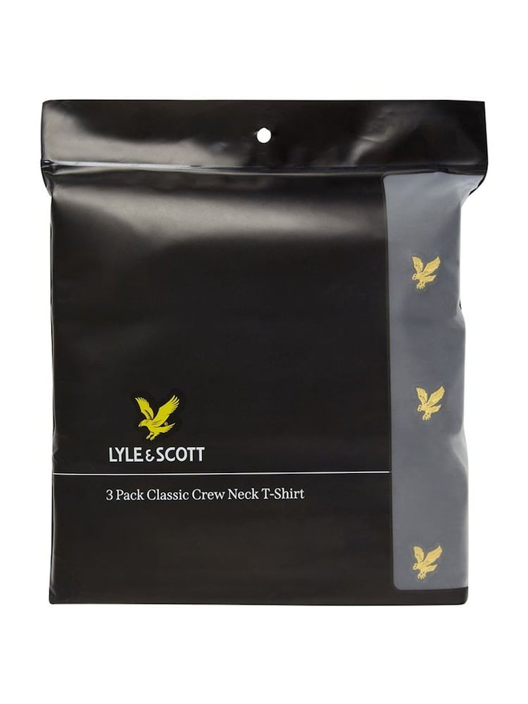 Lyle & Scott Black Basic T-Shirts 3 Pack - Image 3 of 3