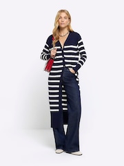 River Island črtast; progast Longline pletena jopa - Slika 3 iz 4
