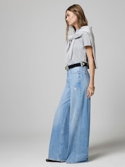 River Island Blue High Rise Wide Leg Baggy Jeans - Image 2 of 6