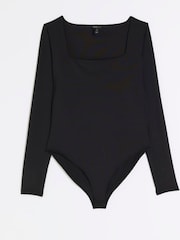 River Island Black Long Sleeve Square Neck Bodysuit - Image 5 of 6