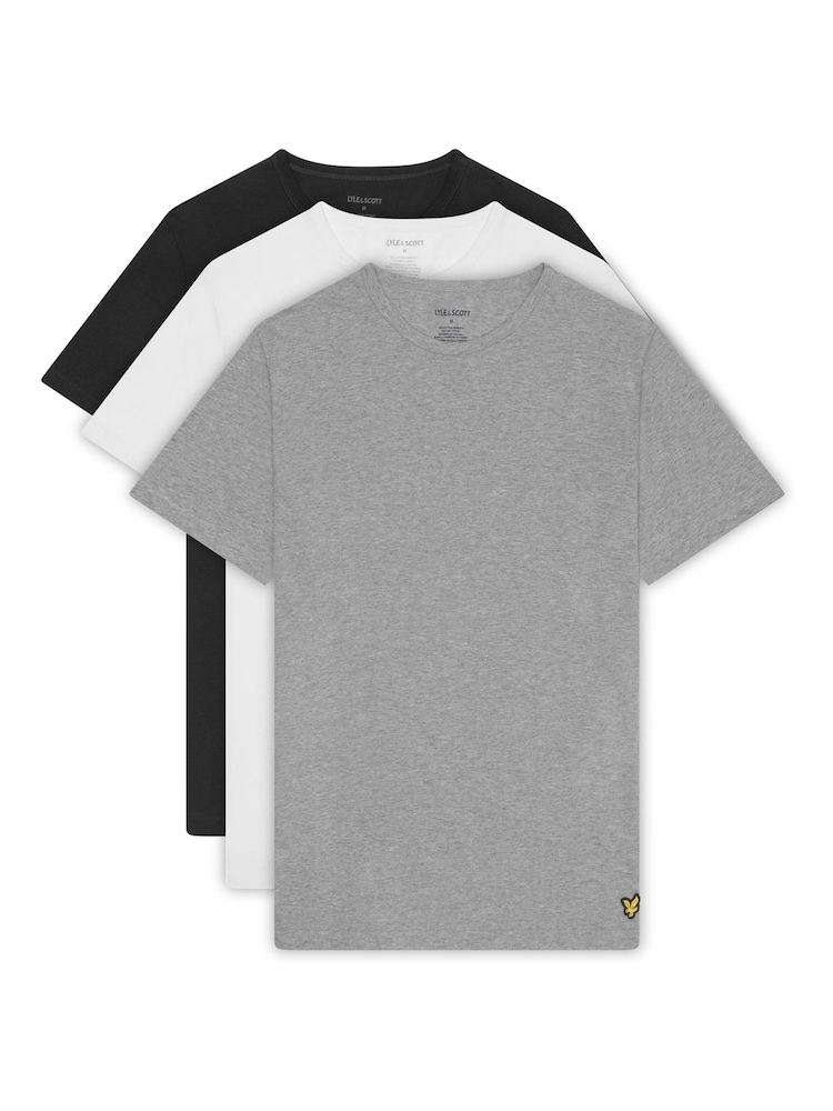 Jet Black/ Mid Grey Marl/ White - Lyle & Scott Basic-T-Shirts im 3er-Pack - Bild 1 von 5 Jet Black/ Mid Grey Marl/ White - Lyle & Scott Basic-T-Shirts im 3er-Pack - Bild 1 von 5
