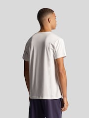 Lyle & Scott Jet Black/ Mid Grey Marl/ White Basic T-Shirts 3 Pack - Image 3 of 5