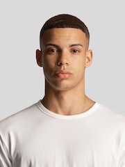 Lyle & Scott Jet Black/ Mid Grey Marl/ White Basic T-Shirts 3 Pack - Image 5 of 5