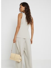 River Island Green Petite Fitted Longline Waistcoat - Image 2 of 6