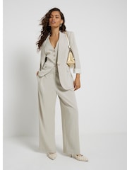 River Island Green Petite Fitted Longline Waistcoat - Image 3 of 6
