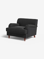 MADE.COM Matt Velvet Charcoal Grey Orson Loveseat - Image 1 of 3
