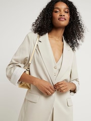 River Island Relaxed-Blazer mit Rollärmeln - Bild 3 von 5