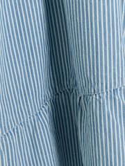 River Island Blue 100% Cotton Stripe Smock Mini Dress - Image 4 of 4