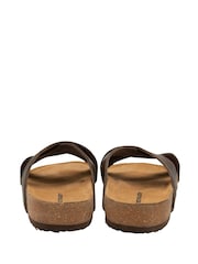 Dunlop Brown Crossover Footbed Mens Mules - Image 3 of 4