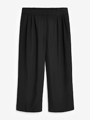 River Island Black Curve Wide Leg Pleated Clean Trousers - Image 5 of 6