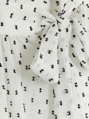 River Island White Pussy Bow Midi Tea Dress - Image 5 of 5