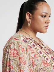 River Island Curve Gesmoktes Oberteil mit Mustermix - Bild 4 von 6