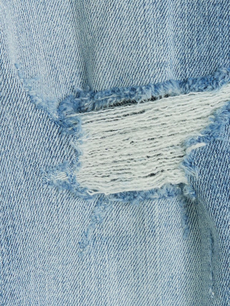 River Island Blue Mid Rise Slim Straight Jeans - Image 7 of 7 River Island Blue Mid Rise Slim Straight Jeans - Image 7 of 7