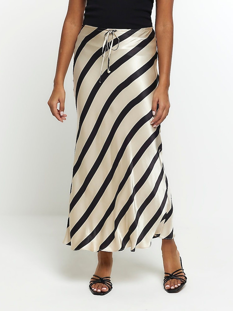 River Island юбка в полоску с завязкой на талии - Image 1 of 7