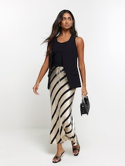 River Island юбка в полоску с завязкой на талии - Image 3 of 7