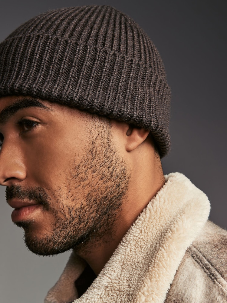 Brown Knitted Beanie Hat - Image 2 of 4
