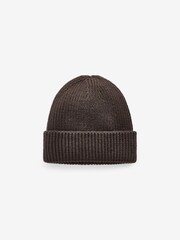Brown Knitted Beanie Hat - Image 3 of 4