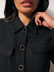 Black Boucle Shacket - Image 4 of 6