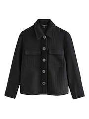 Black Boucle Shacket - Image 5 of 6