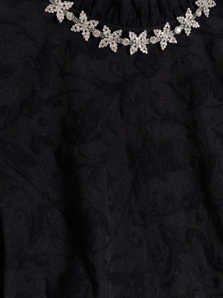 River Island Black High Neck Blouse - Image 6 of 6