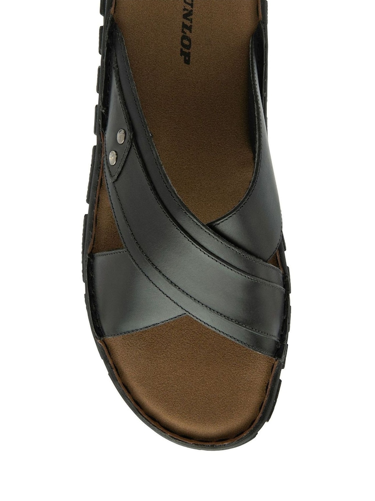 Dunlop Black Crossover Mens Mules - Image 4 of 4