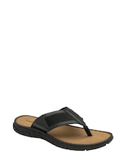 Dunlop Black Toe Post Mens Sandals - Image 1 of 4