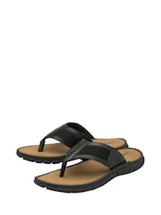 Dunlop Black Toe Post Mens Sandals - Image 2 of 4