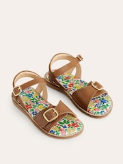 Boden Brown Leather Buckle Sandals - Image 2 of 3