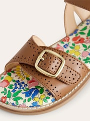 Boden Brown Leather Buckle Sandals - Image 3 of 3