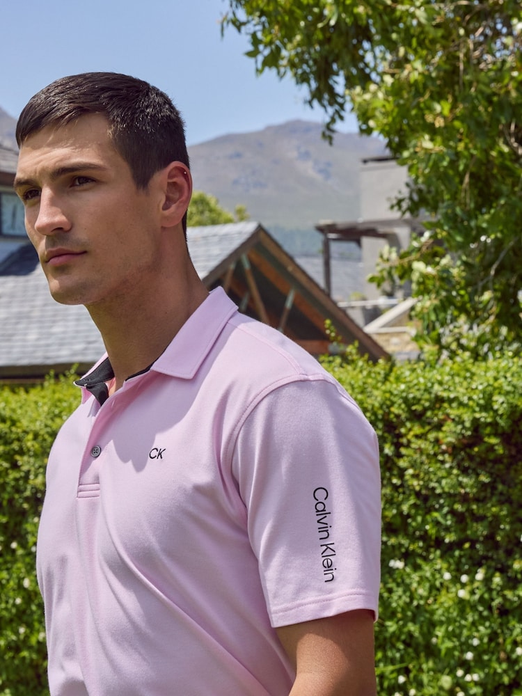 Różowy - Koszulka polo Calvin Klein Golf Uni - Image 3 of 11