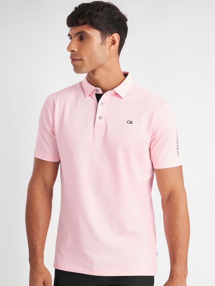 Różowy - Koszulka polo Calvin Klein Golf Uni - Image 4 of 11