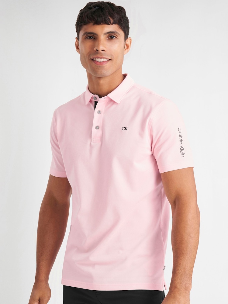 Różowy - Koszulka polo Calvin Klein Golf Uni - Image 7 of 11