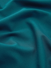 Teal Blue Bardot Long Sleeve Ruched Maxi Dress - Image 4 of 5