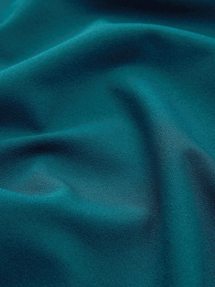 Teal Blue Bardot Long Sleeve Ruched Maxi Dress - Image 5 of 5